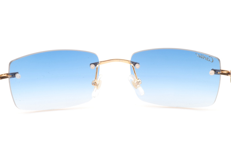 CT 3524012 Red Wood Sunglasses In Gold Gradient Blue