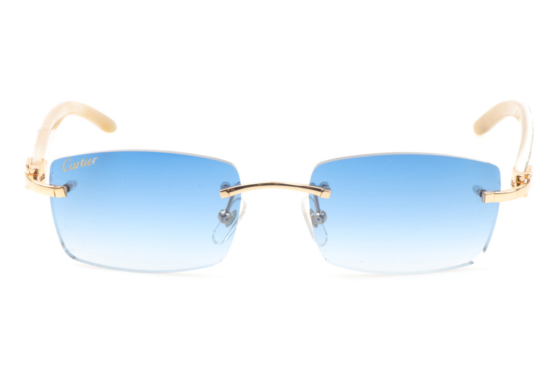 CT 3524012 Shell Mix White Buffalo Sunglasses In Gold Gradient Blue