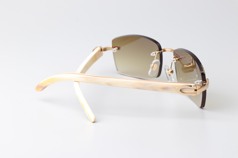 CT 3524012 White Buffalo Sunglasses In Gold Brown