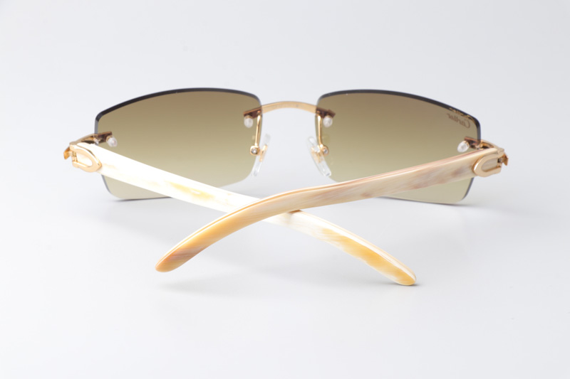 CT 3524012 White Buffalo Sunglasses In Gold Brown