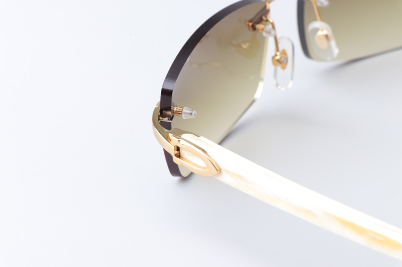 CT 3524012 White Buffalo Sunglasses In Gold Brown