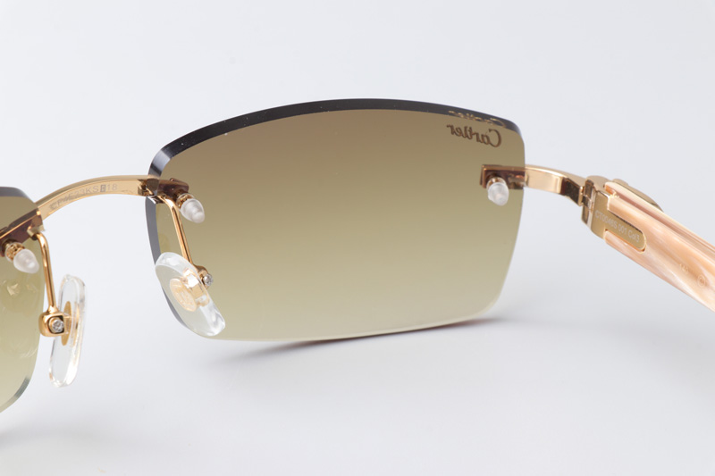 CT 3524012 White Buffalo Sunglasses In Gold Brown