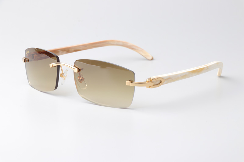 CT 3524012 White Buffalo Sunglasses In Gold Brown