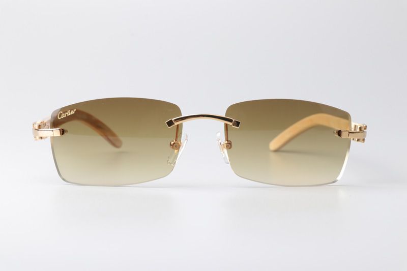 CT 3524012 White Buffalo Sunglasses In Gold Brown