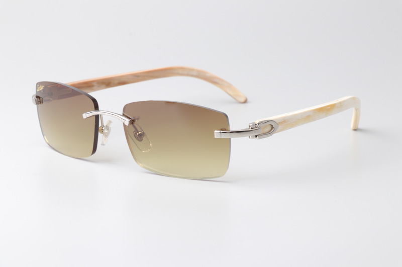 CT 3524012 White Buffalo Sunglasses In Silver Brown