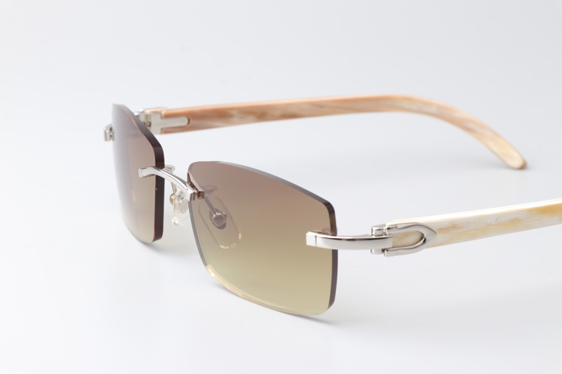 CT 3524012 White Buffalo Sunglasses In Silver Brown