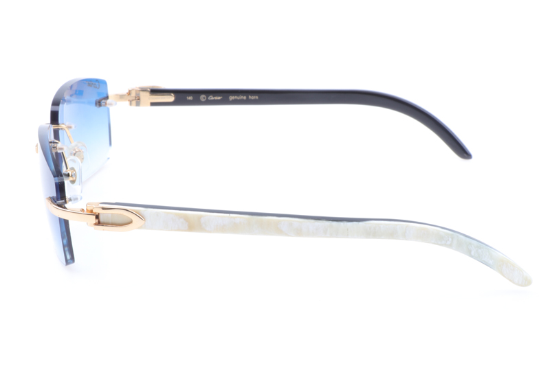 CT 3524012 White Mix Black Buffalo Sunglasses In Gold Gradient Blue