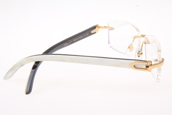 CT 3524012 White mix Black Buffalo Eyeglasses In Gold