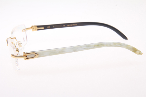 CT 3524012 White mix Black Buffalo Eyeglasses In Gold