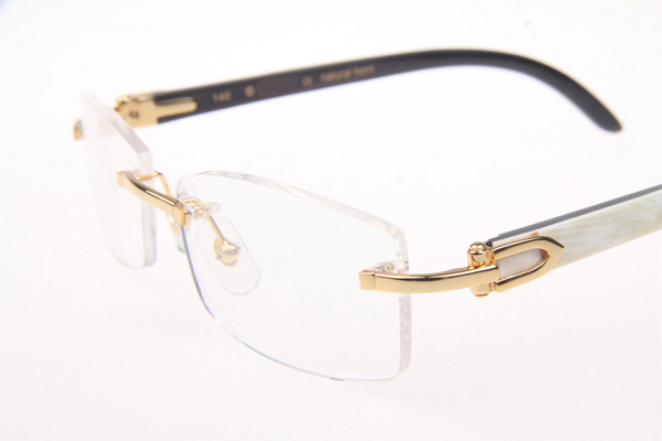 CT 3524012 White mix Black Buffalo Eyeglasses In Gold