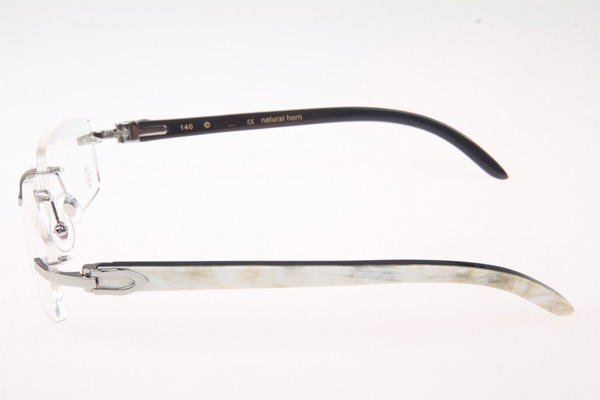 CT 3524012 White mix Black Buffalo Eyeglasses In Silver