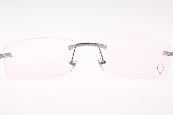 CT 3524012 White mix Black Buffalo Eyeglasses In Silver