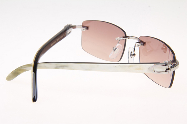 CT 3524012 White mix Black Buffalo Sunglasses In Silver Brown