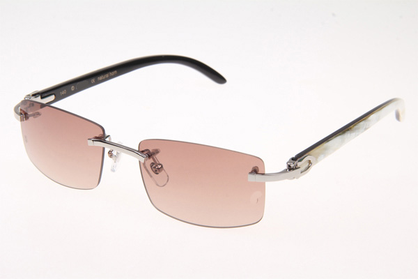 CT 3524012 White mix Black Buffalo Sunglasses In Silver Brown