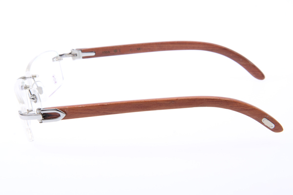 CT 3524012 Wood Eyeglasses In Silver