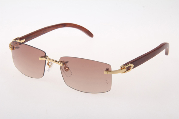 CT 3524012 Wood Sunglasses In Gold Brown