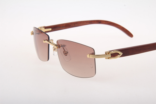 CT 3524012 Wood Sunglasses In Gold Brown