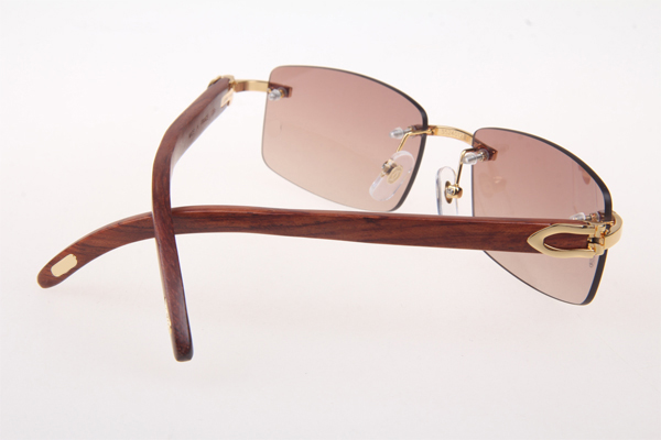 CT 3524012 Wood Sunglasses In Gold Brown