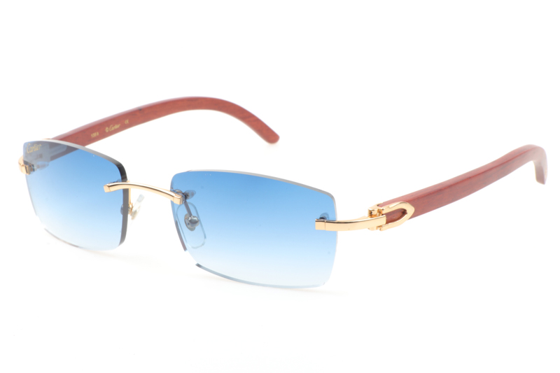 CT 3524012 Wood Sunglasses In Gold Gradient Blue