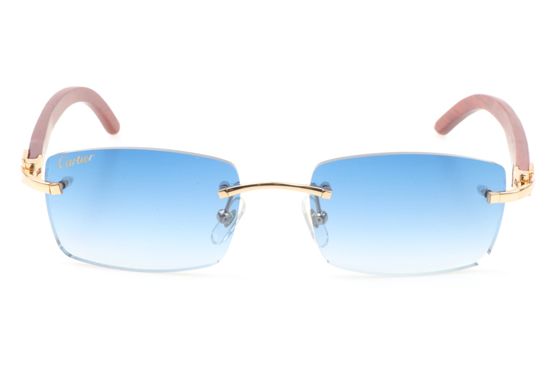 CT 3524012 Wood Sunglasses In Gold Gradient Blue