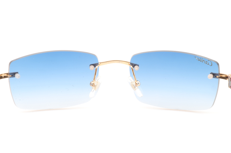 CT 3524012 Wood Sunglasses In Gold Gradient Blue