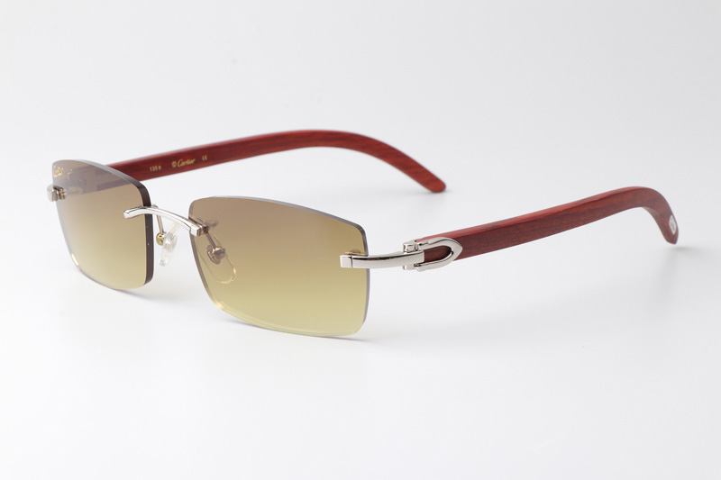 CT 3524012 Wood Sunglasses Silver Brown