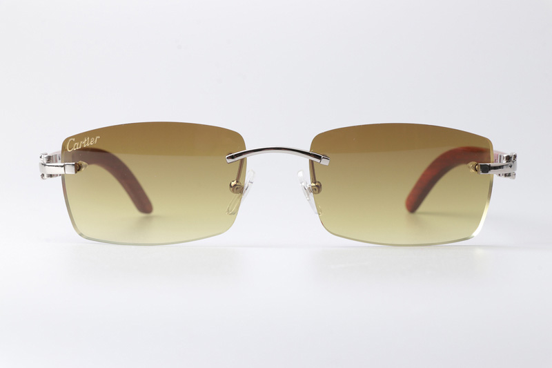 CT 3524012 Wood Sunglasses Silver Brown