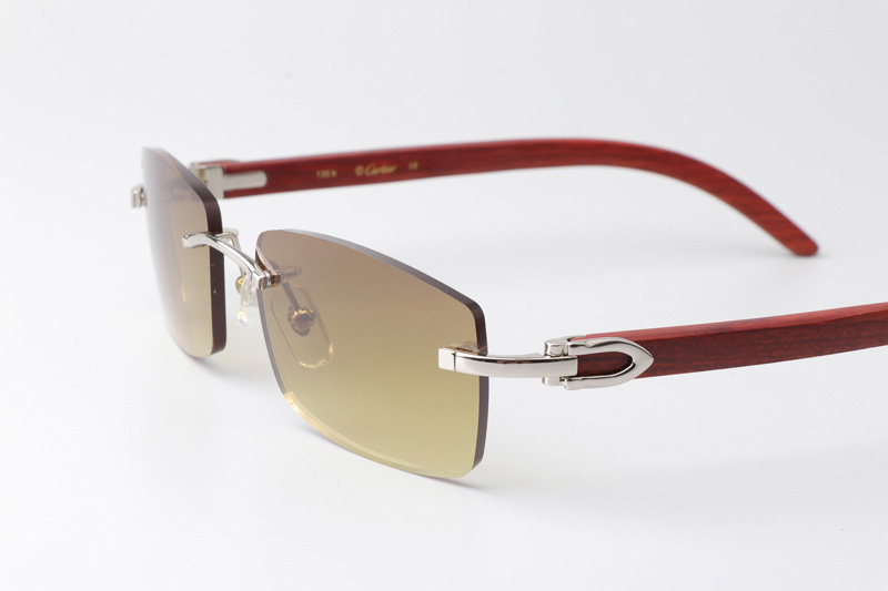 CT 3524012 Wood Sunglasses Silver Brown