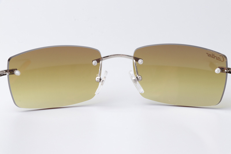 CT 3524012 Wood Sunglasses Silver Brown