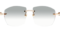 CT 4189706 Big Diamond Red Wood Sunglasses In Gold Gradient Grey