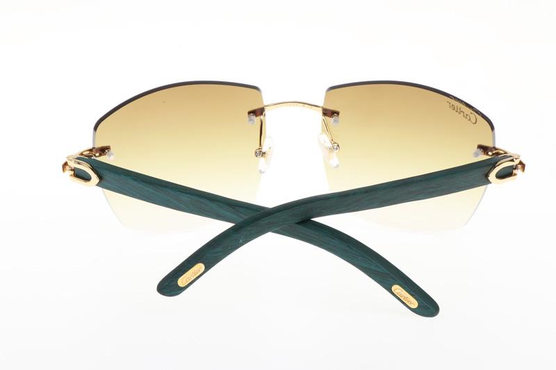 CT 4189706 Green Wood Sunglasses In Gold Gradient Brown