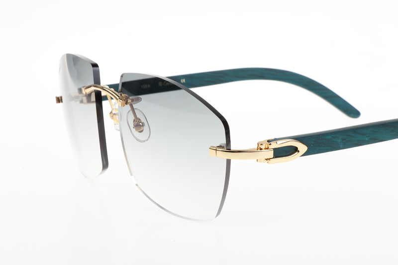 CT 4189706 Green Wood Sunglasses In Gold Gradient Grey