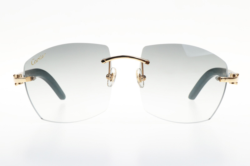 CT 4189706 Green Wood Sunglasses In Gold Gradient Grey