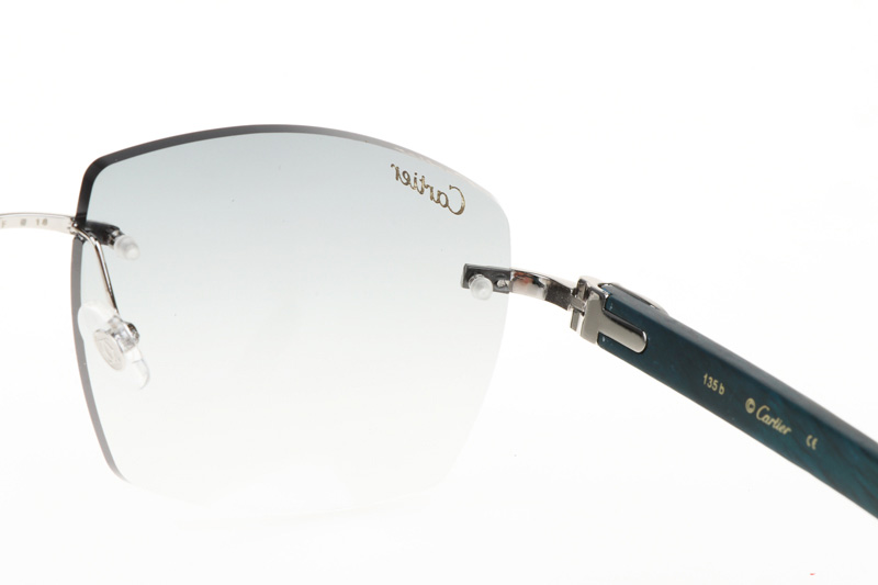 CT 4189706 Green Wood Sunglasses In Silver Gradient Grey