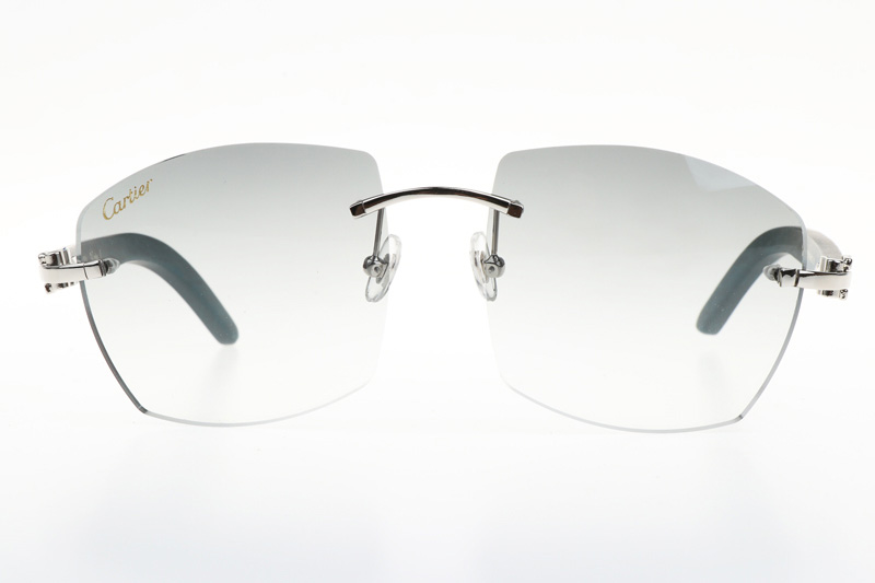 CT 4189706 Green Wood Sunglasses In Silver Gradient Grey