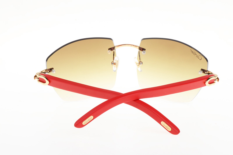 CT 4189706 Red Wood Sunglasses In Gold Gradient Brown