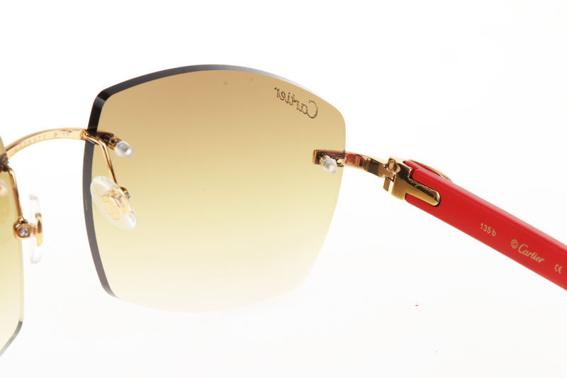 CT 4189706 Red Wood Sunglasses In Gold Gradient Brown