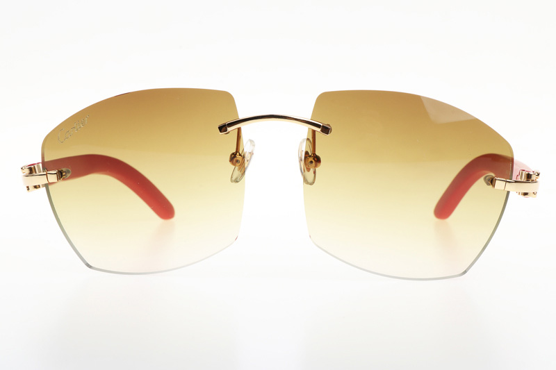 CT 4189706 Red Wood Sunglasses In Gold Gradient Brown