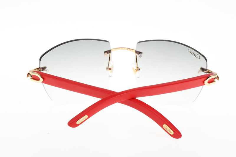 CT 4189706 Red Wood Sunglasses In Gold Gradient Grey