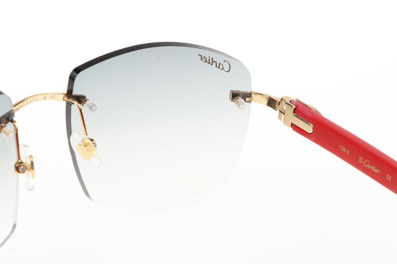 CT 4189706 Red Wood Sunglasses In Gold Gradient Grey
