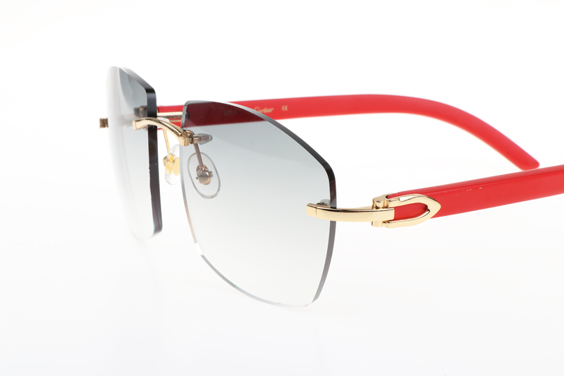 CT 4189706 Red Wood Sunglasses In Gold Gradient Grey