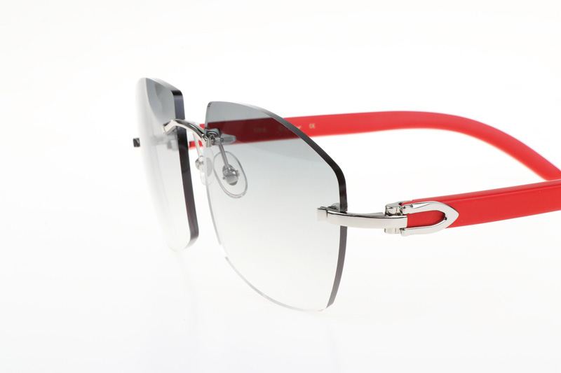 CT 4189706 Red Wood Sunglasses In Silver Gradient Grey