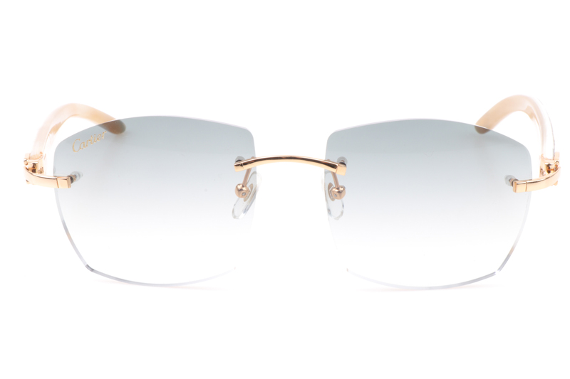 CT 4189706 Shell Mix White Buffalo Sunglasses In Gold Gradient Grey