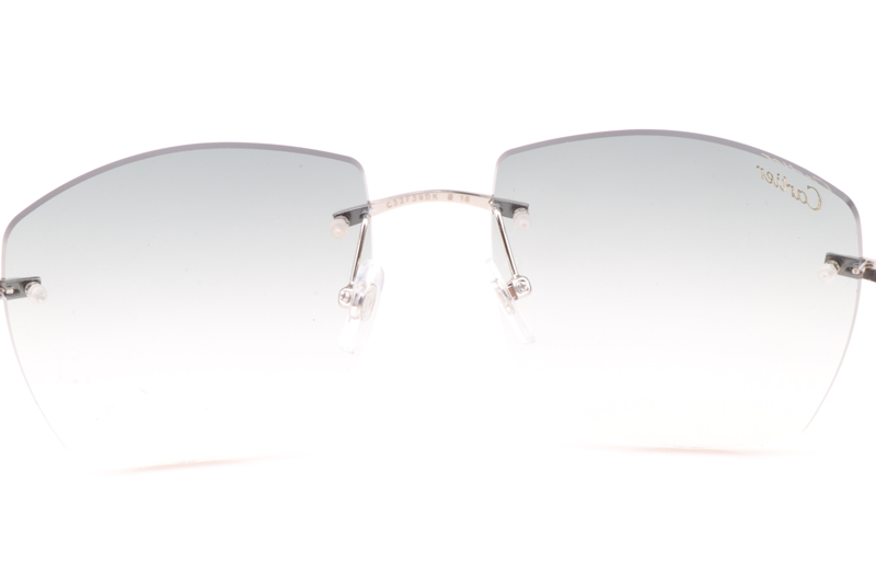 CT 4189706 Shell Mix White Buffalo Sunglasses In Silver Gradient Grey