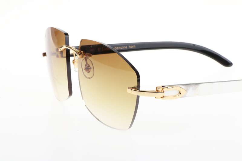 CT 4189706 White Mix Black Buffalo Sunglasses In Gold Gradient Brown