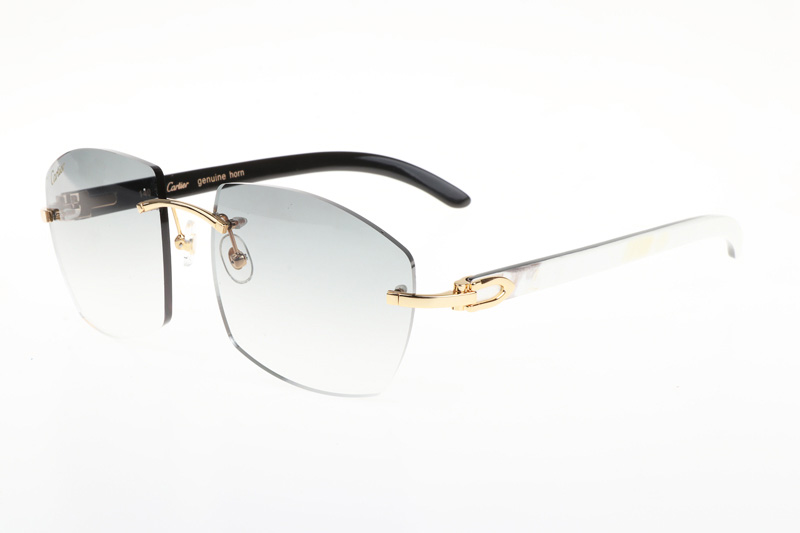 CT 4189706 White Mix Black Buffalo Sunglasses In Gold Gradient Grey