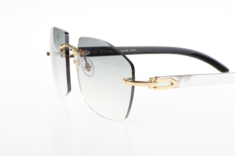 CT 4189706 White Mix Black Buffalo Sunglasses In Gold Gradient Grey