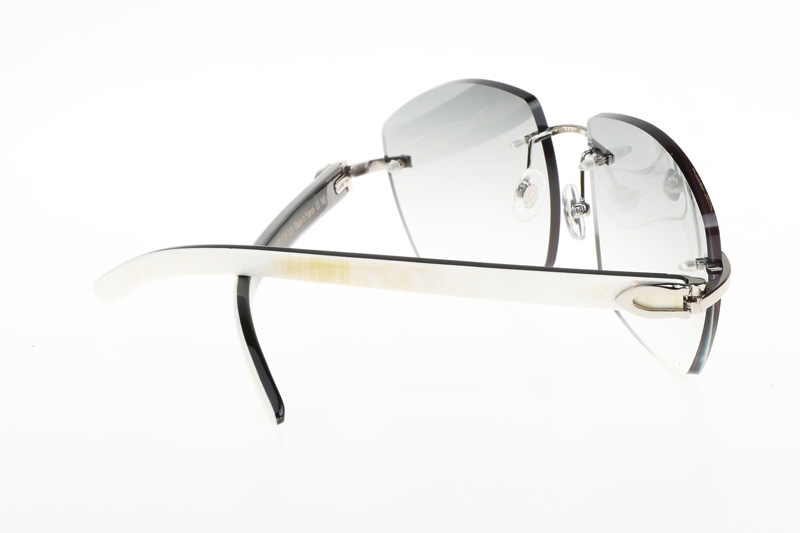 CT 4189706 White Mix Black Buffalo Sunglasses In Silver Gradient Grey