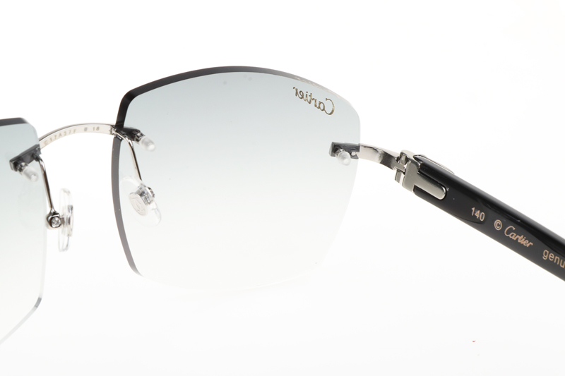 CT 4189706 White Mix Black Buffalo Sunglasses In Silver Gradient Grey