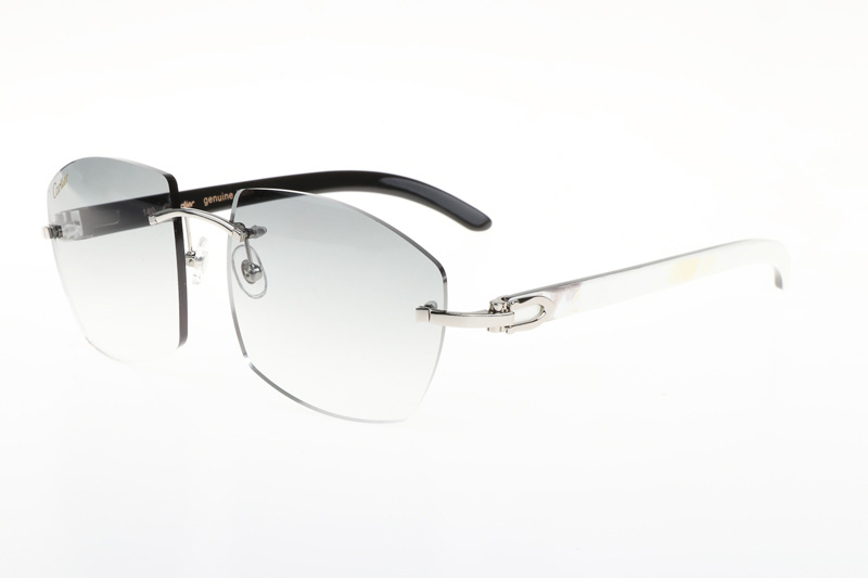 CT 4189706 White Mix Black Buffalo Sunglasses In Silver Gradient Grey